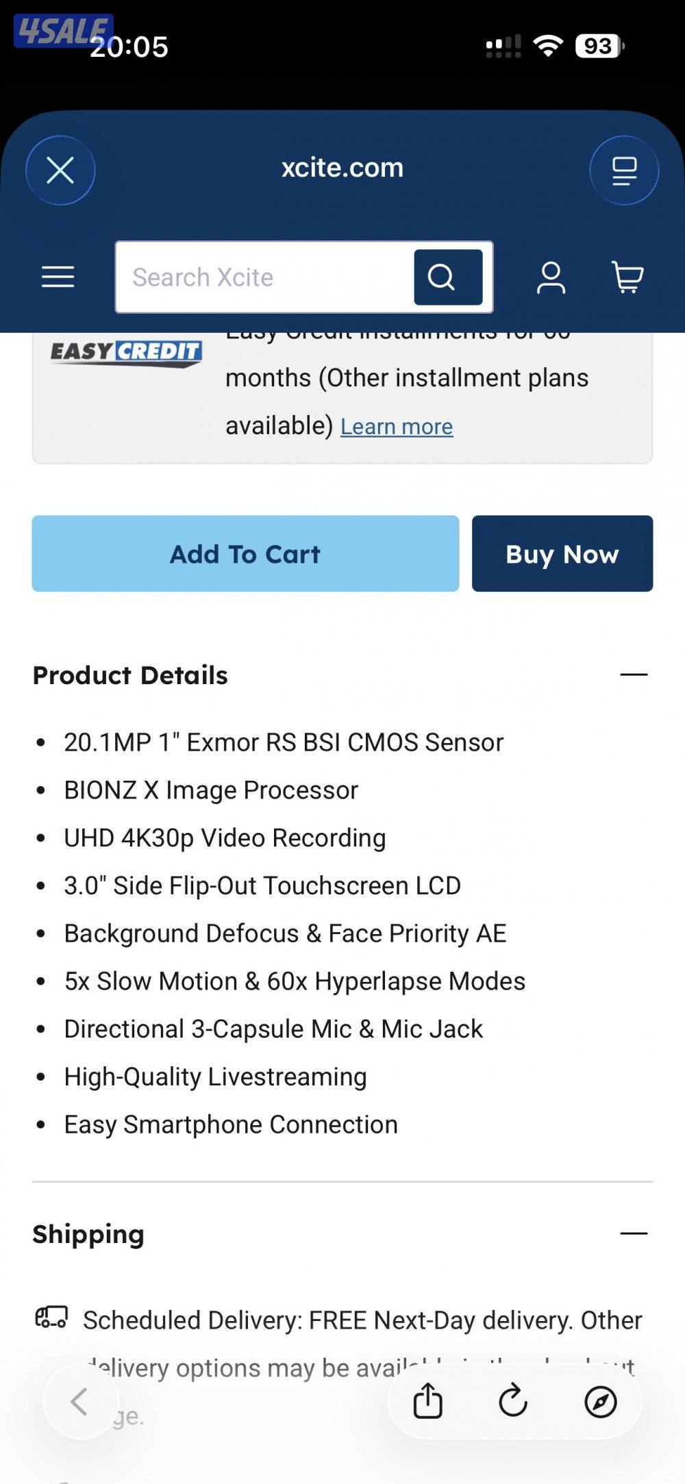 للبيع كاميرا سوني ZV-1F استخدام خفييييف3