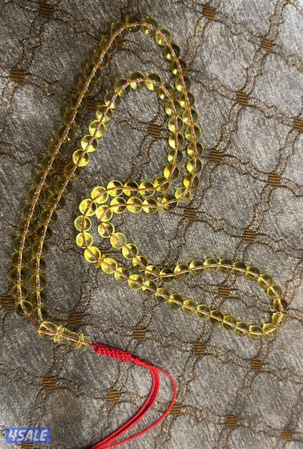 مسباح كهرم شفاف 8/7.5 99خرزه0