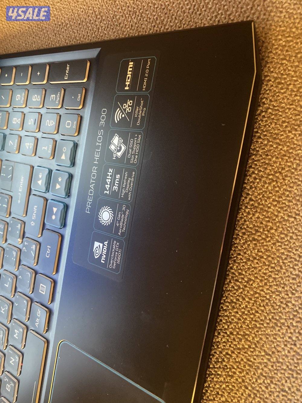 لابتوبGaming Laptop predator helios 300 core i7, nvidia,1