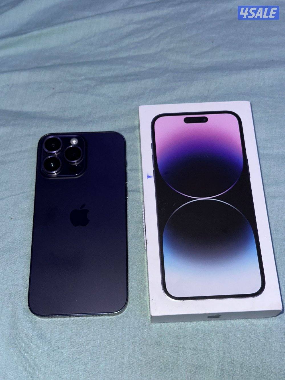 ايفون 14 برو ماكس 256 قيقا مع كرتونة الجهاز اخو الجديد3