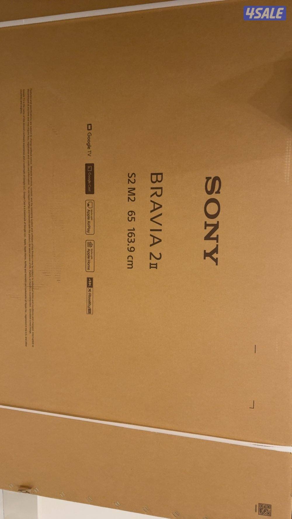 تلفزيون سوني جديد بالكرتون 65 بوصه 4K سمارت احدث مواصفات0