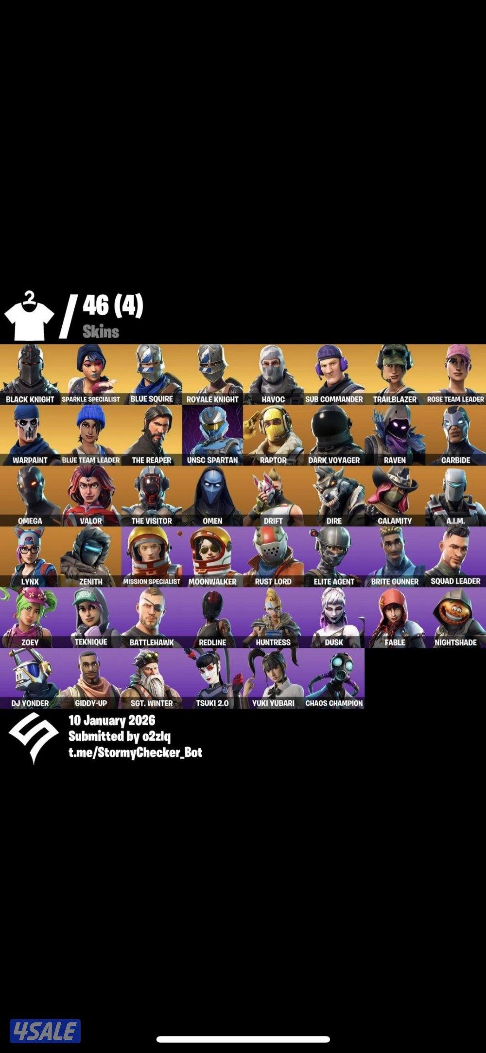 حساب فورت للبيع شيطون1