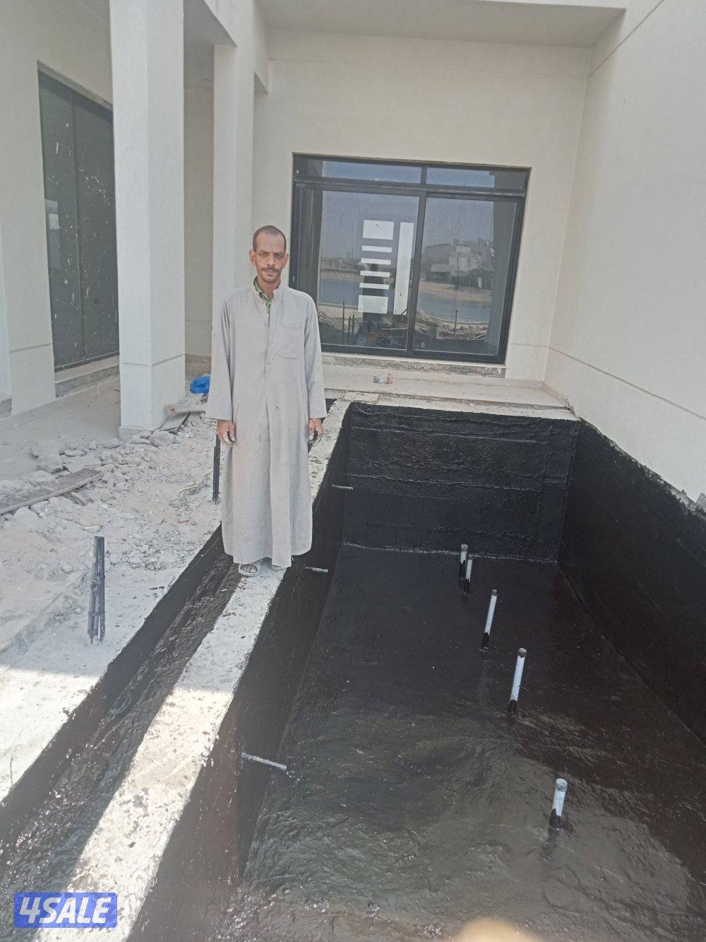 عمل جميع انواع العوازل اسطح حمامات مطابخ امريكي مواد خوصيه بصرف1