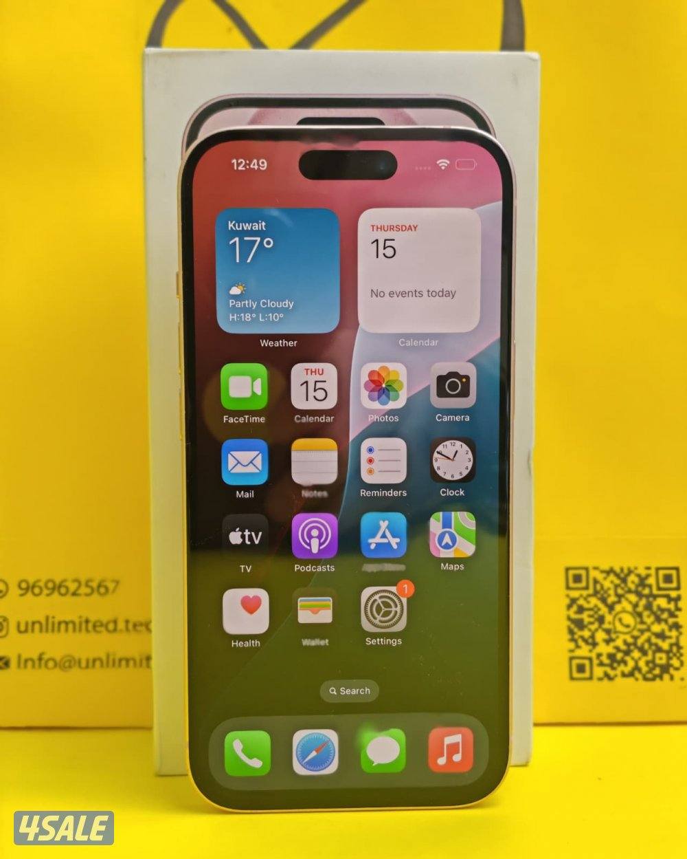 ايفون 15وردي 128 جيجا مستعمل كالجديدiPhone 15 128GB Pink Used Like New4