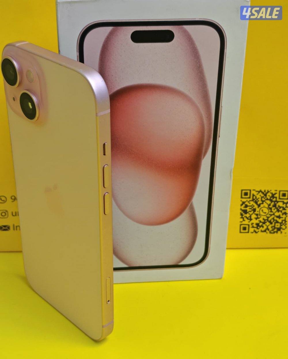 ايفون 15وردي 128 جيجا مستعمل كالجديدiPhone 15 128GB Pink Used Like New5