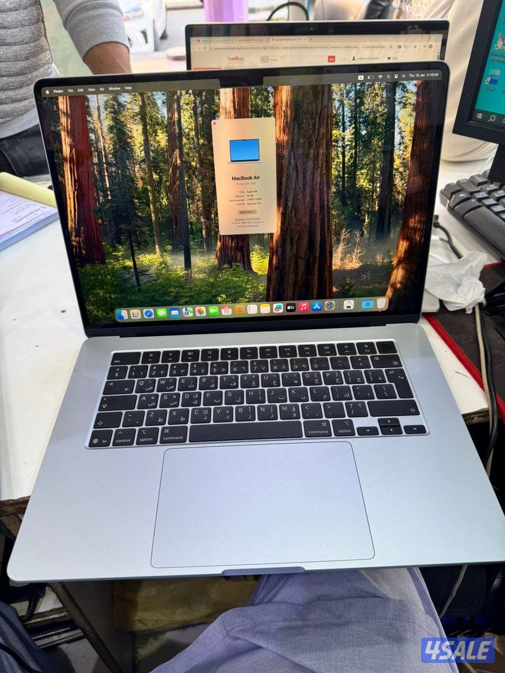 MacBook Air M4 
Ram 16GB 
Storage 512GB 
Cycle 3
Battery health 1000