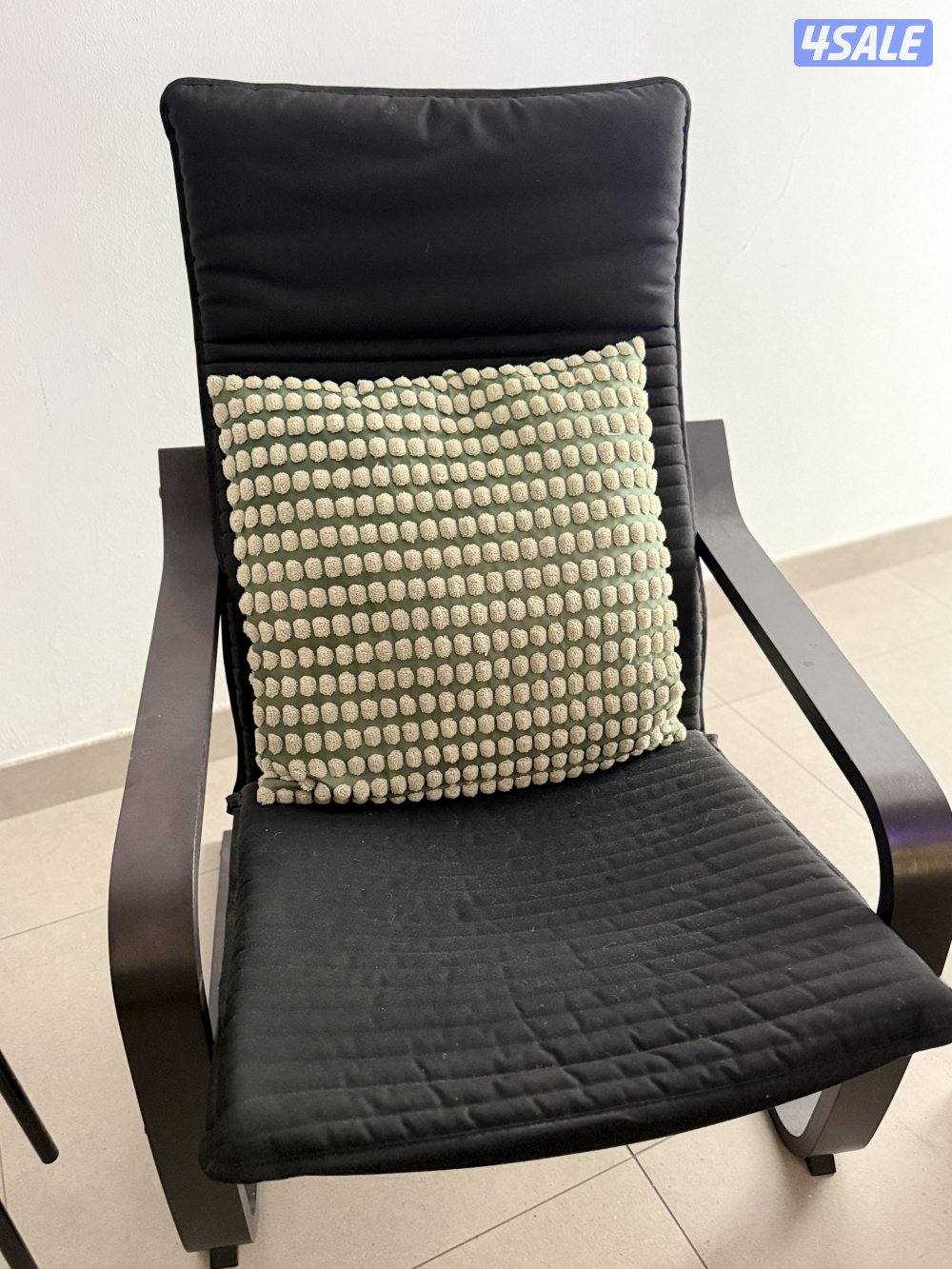 POANG IKEA bouncing armchair black/brown frame2