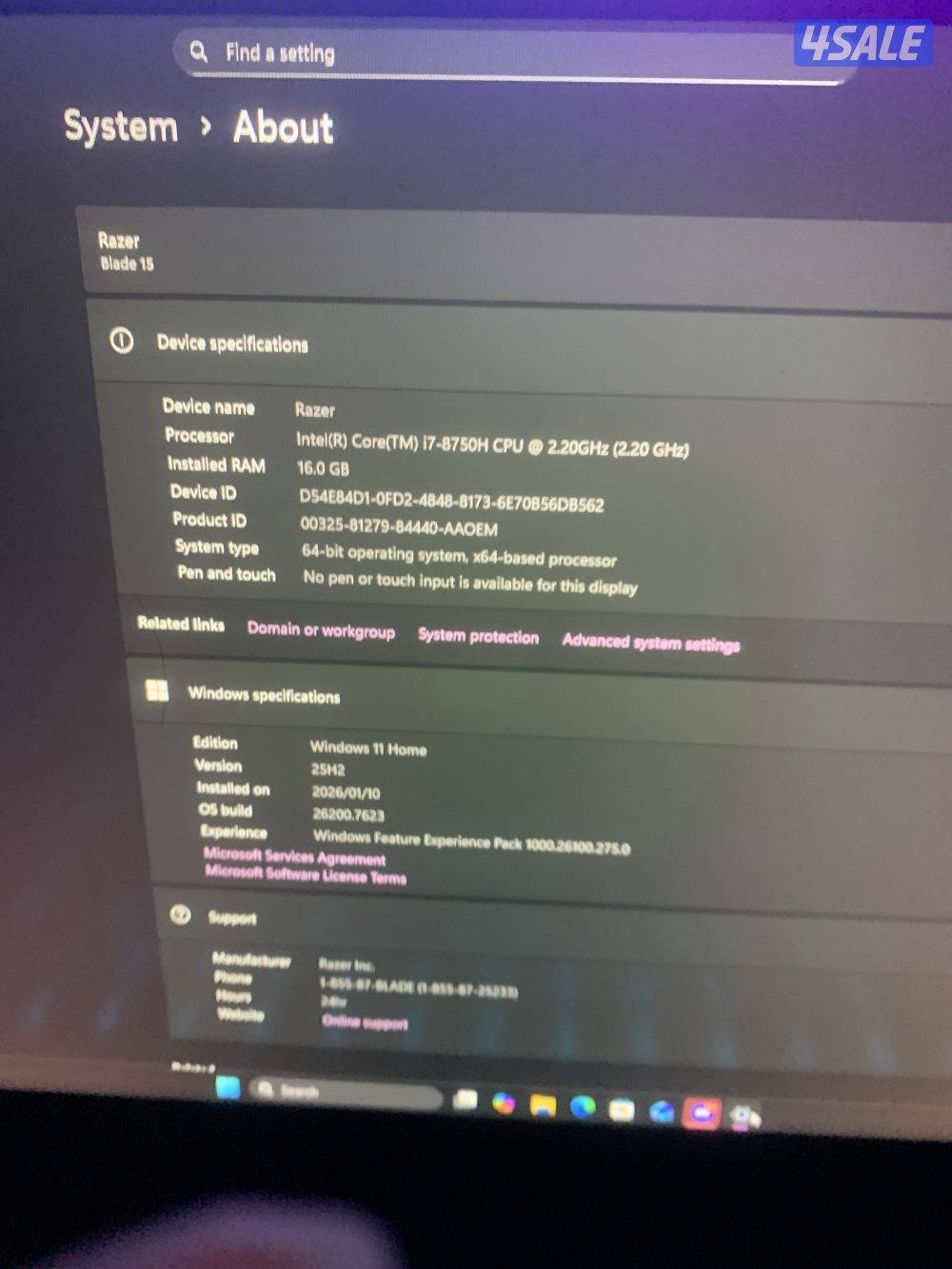 للبيع لابتوب قيمنق0
