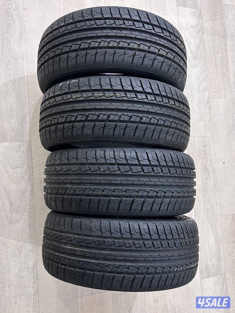 رنقات بحالة ممتازة مقاس 13 + ورنقات 15 + إطارات كورية مقاس 195-50-158