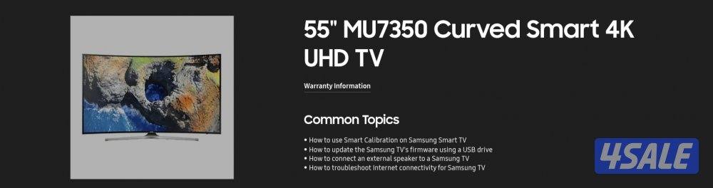 تلفزيون سامسونج كيرف curved ٥٥ بوصة 4k بحالة جديدة2