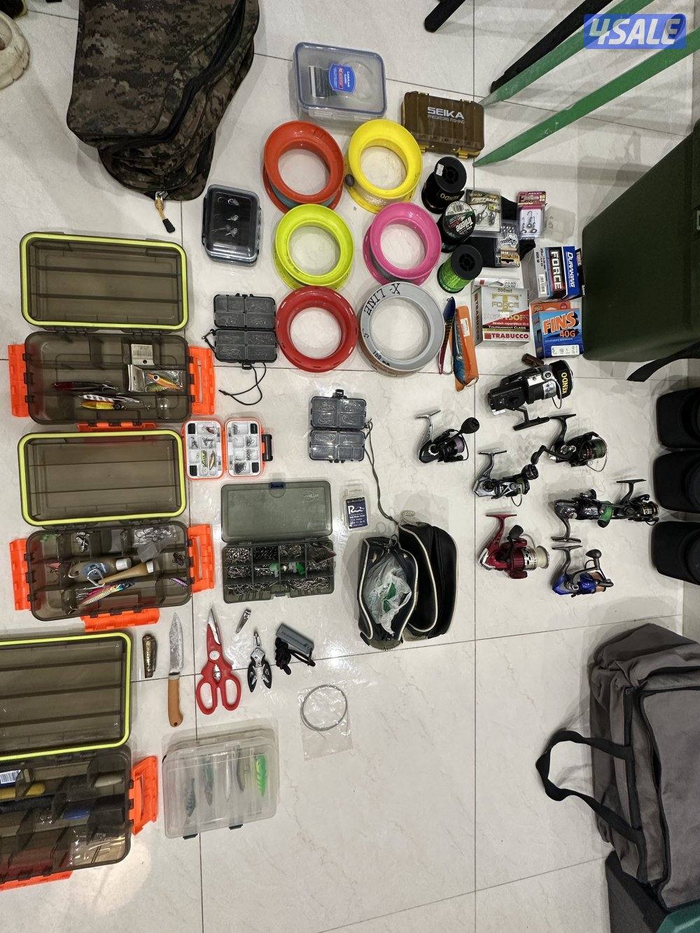 للبيع عده سنانير و بكرات لاعلى سعر14