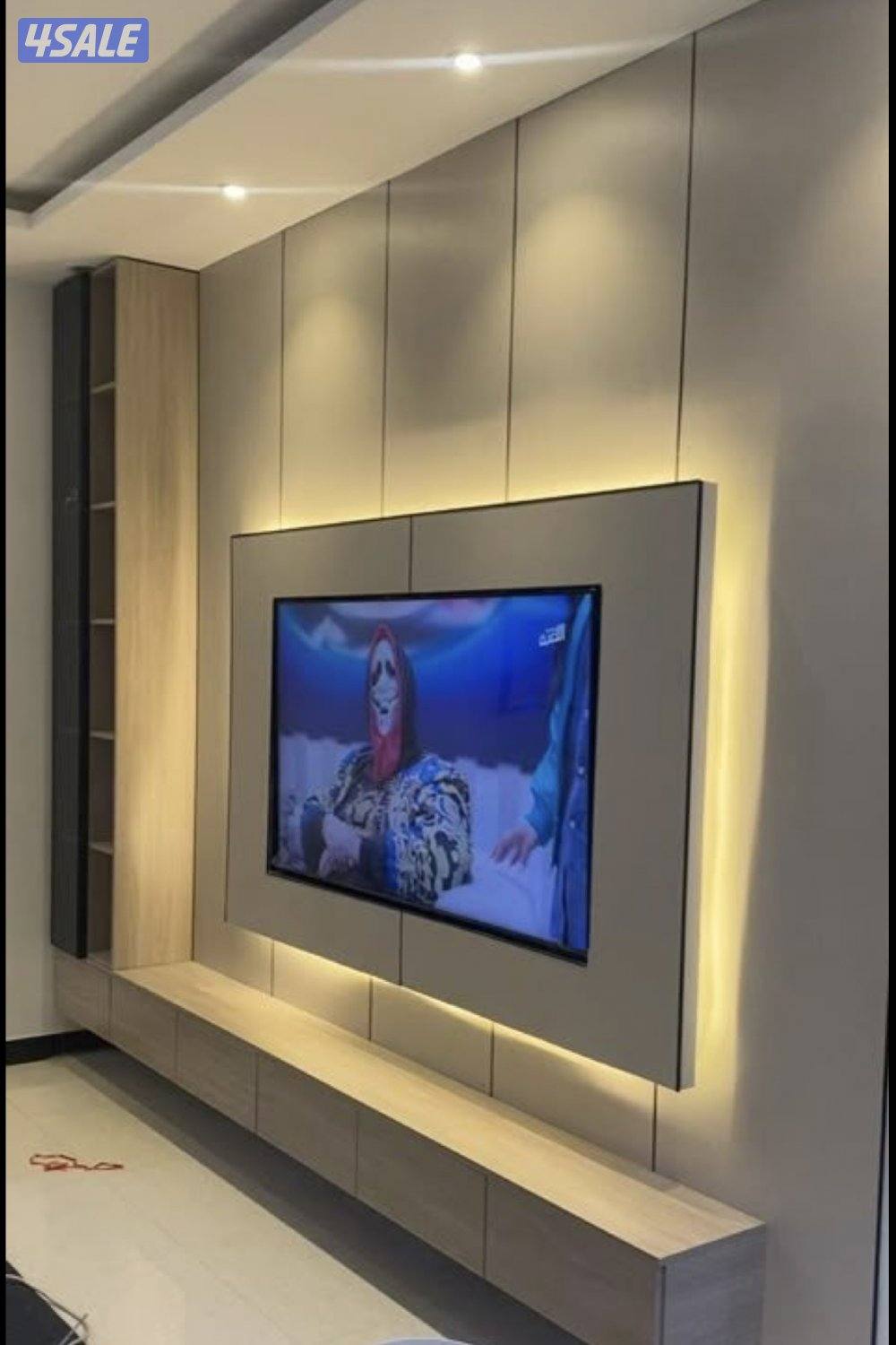 تصميم وجارات وصالات استقبال وتركيب مرايا مع الخشب باجود الاعمال3