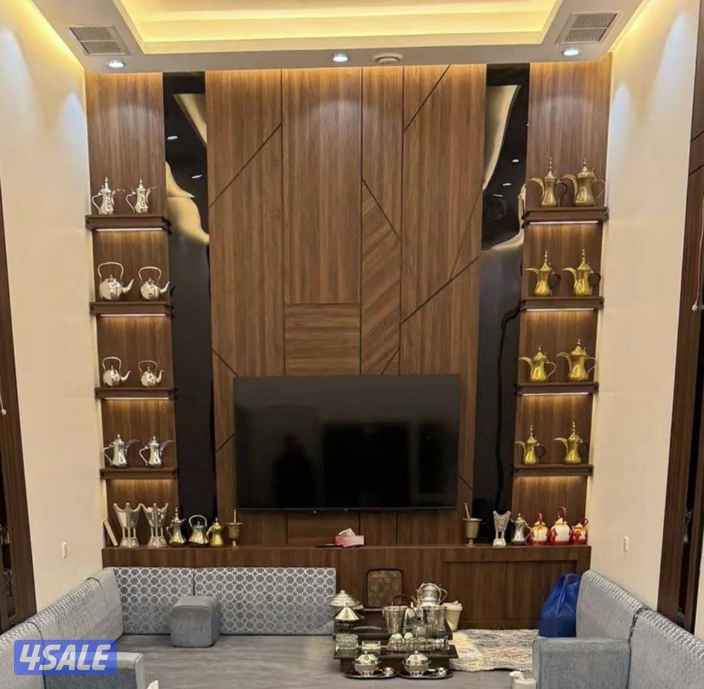 تصميم وجارات وصالات استقبال وتركيب مرايا مع الخشب باجود الاعمال5