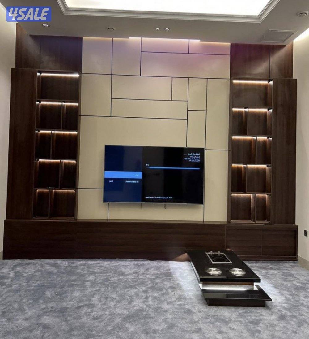 تصميم وجارات وصالات استقبال وتركيب مرايا مع الخشب باجود الاعمال6