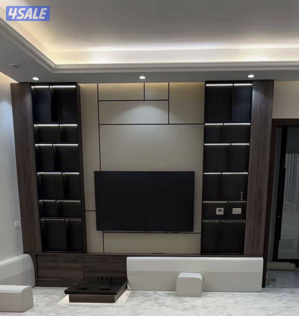 تصميم وجارات وصالات استقبال وتركيب مرايا مع الخشب باجود الاعمال9