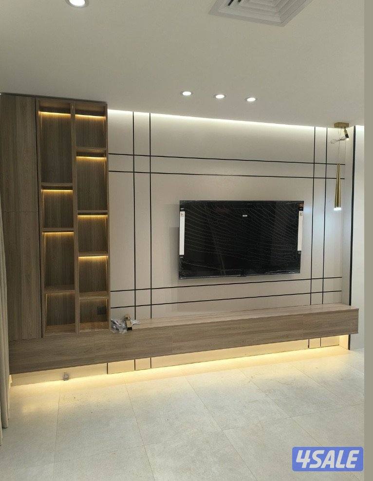 تصميم وجارات وصالات استقبال وتركيب مرايا مع الخشب باجود الاعمال11