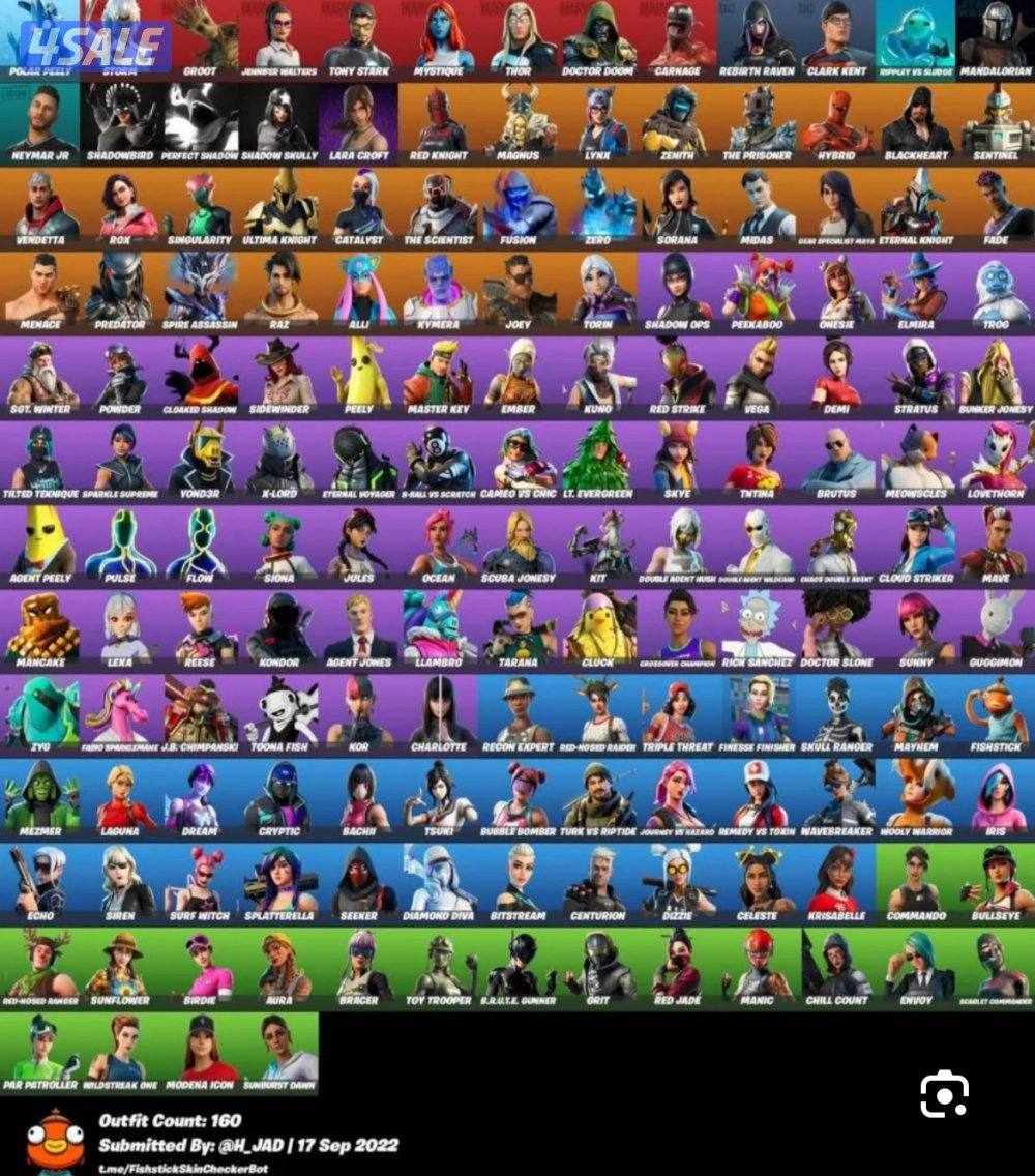 حساب فورت اقوى منه مافي 130 سكن بختصار والعاب فوق ال 70 لعبه0