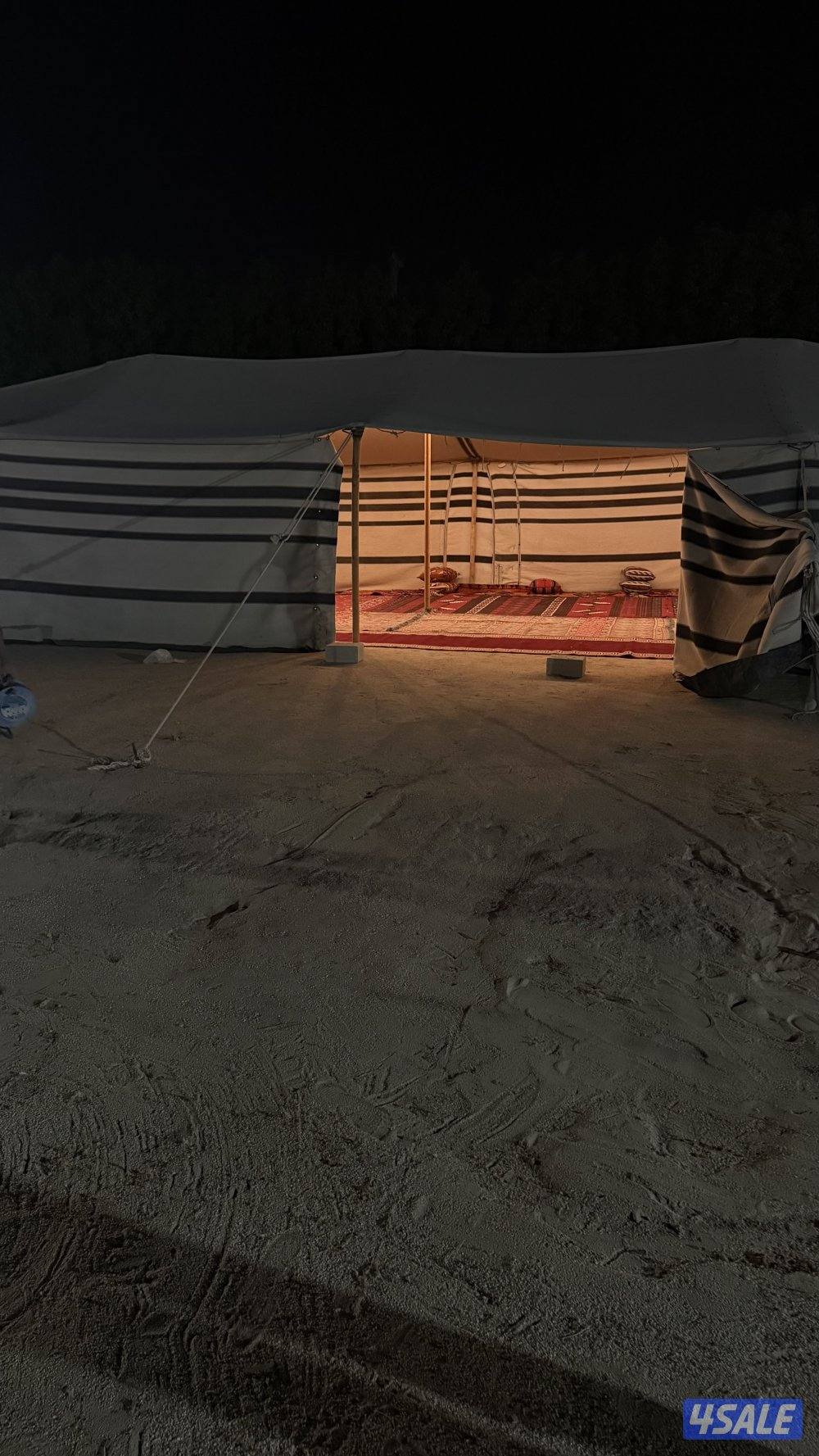 للبيع بيت شعر الماني أبيض مع مدخن وفرش كامل وطربال2