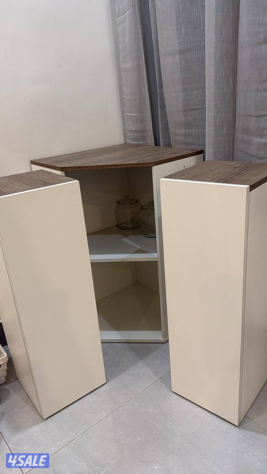 طاولة كورنر قهوة خشب ، تتكون من ثلاث قطع2