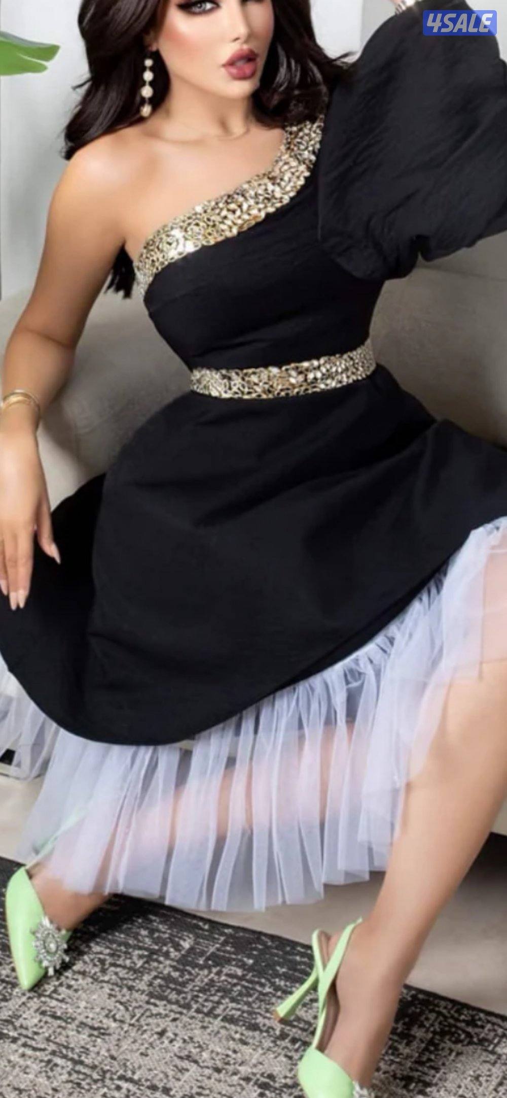 فستان أسود راقي0