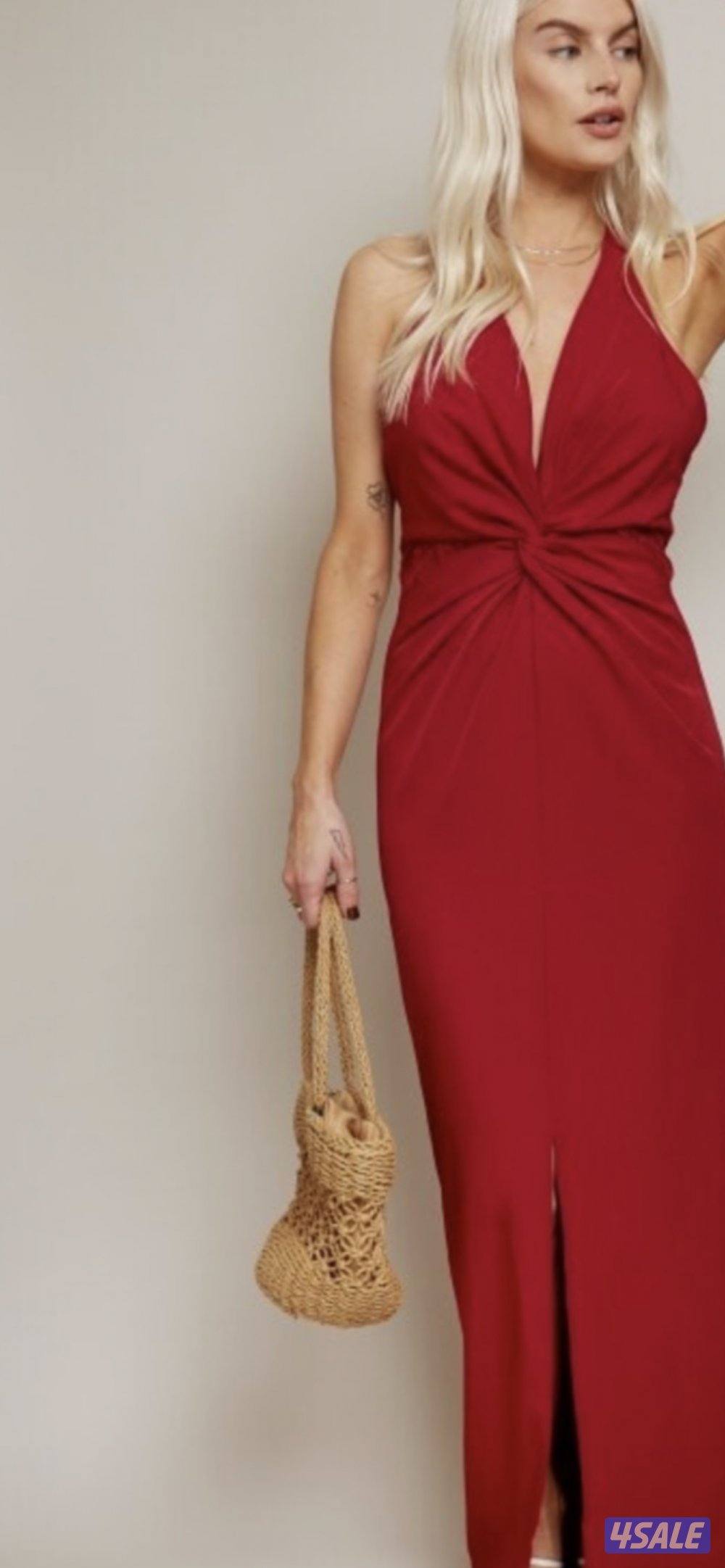 فستان عنابي راقي من هارفي نيكلوس1