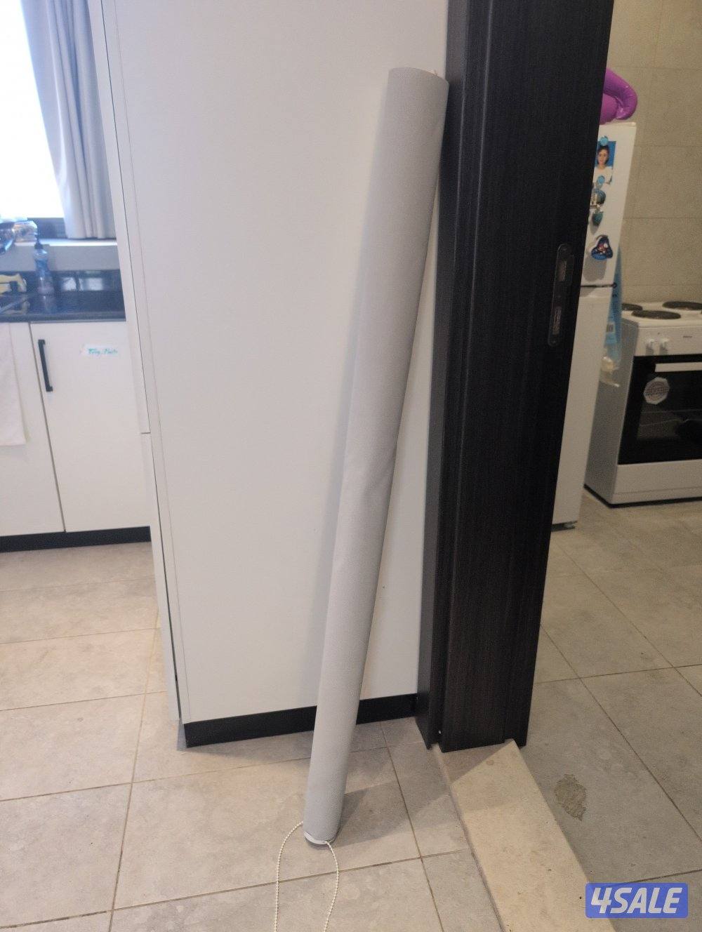 two rolling curtains 180 by 200 color off white like new1