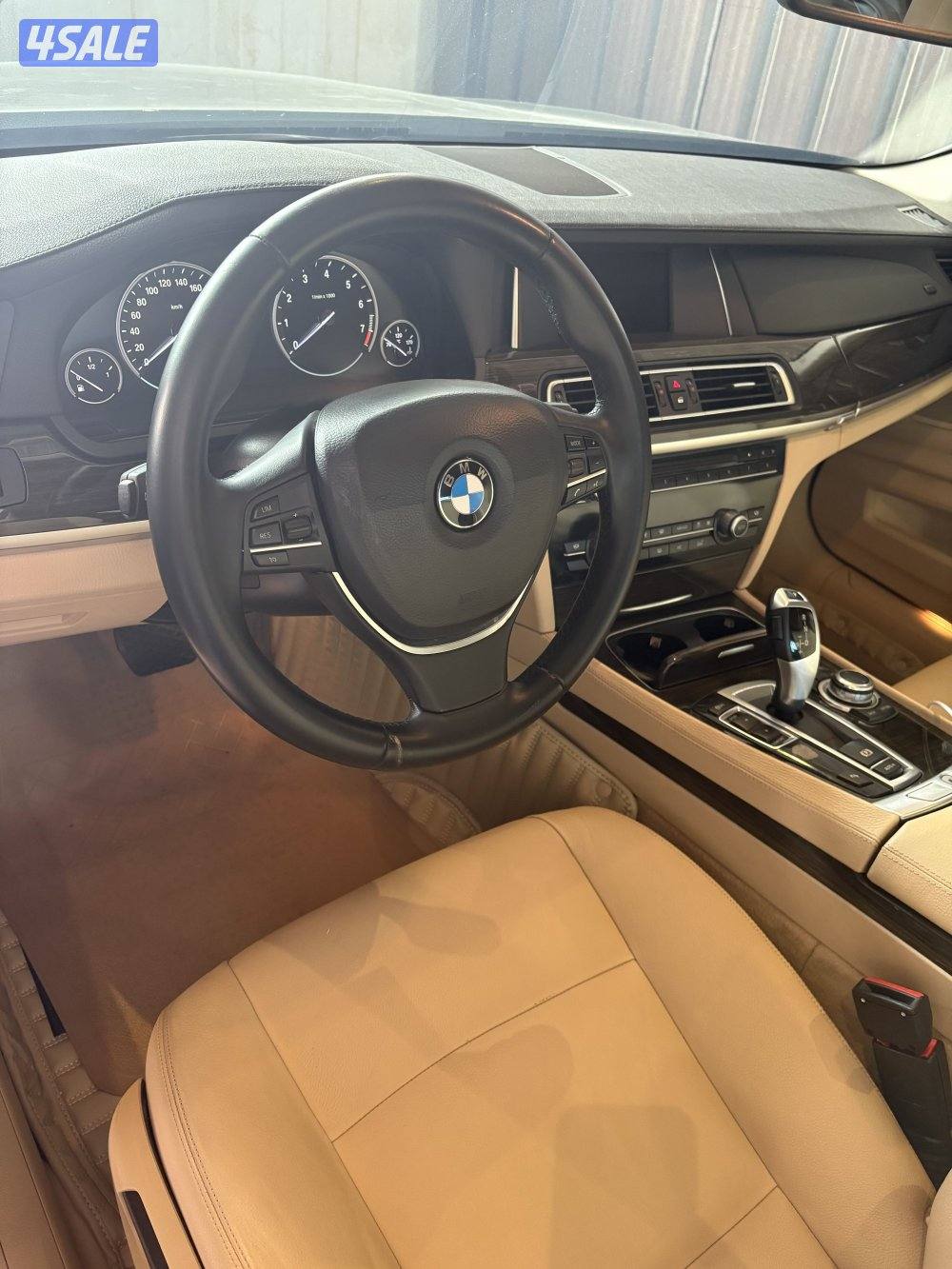 بيأم موديل 2014 وكاله الغانم 730il اسود داخليه بيج بحاله ممتازه2