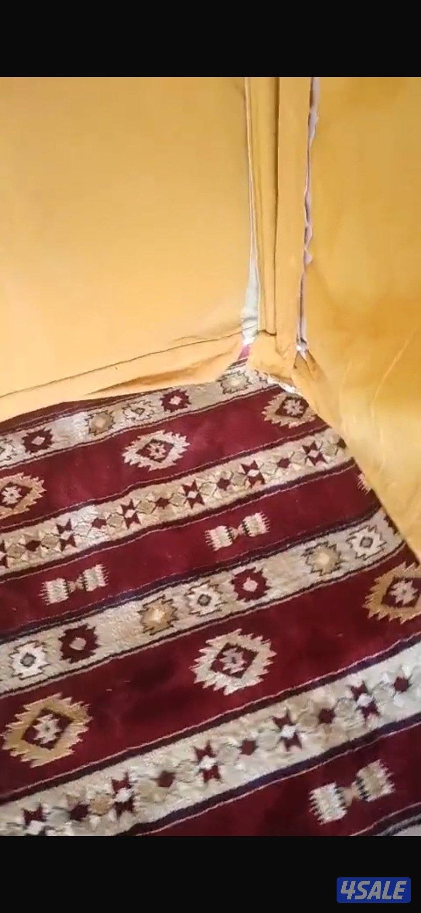 للبيع خيمه ٤/٦ استعمال موسم مع السجاد شرط بحاله نظيفه خيمه مشمعه0