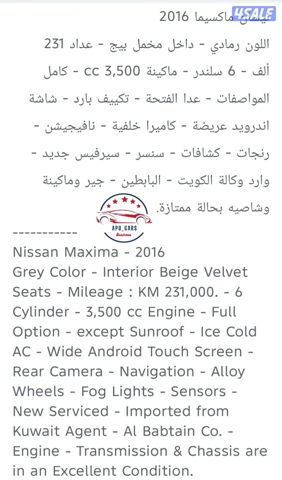 Nissan Maxima - 2016 Grey4