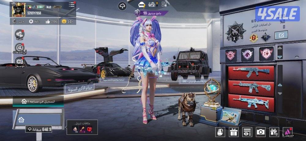 للبيع حساب ببجي0