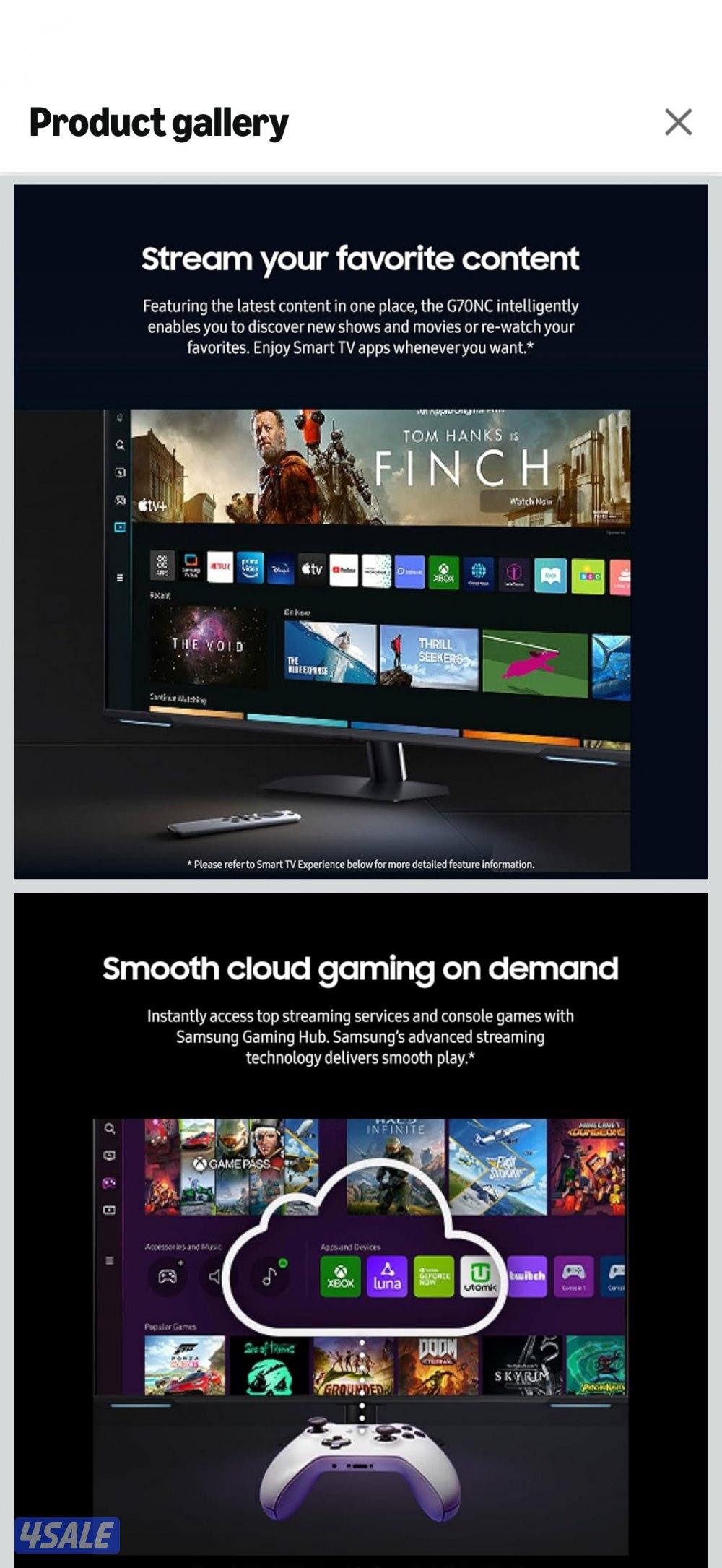 شاشة العاب سامسونج أوديسي 43 بوصه نيوكلد 144 هرتز8