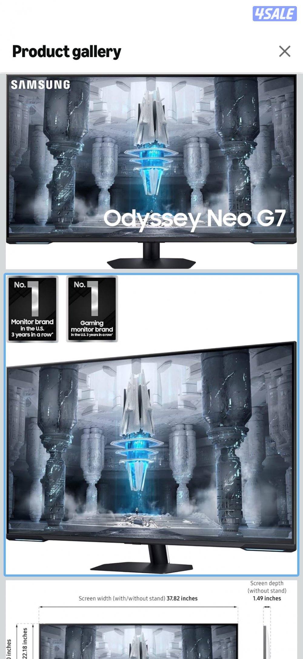 شاشة العاب سامسونج أوديسي 43 بوصه نيوكلد 144 هرتز10