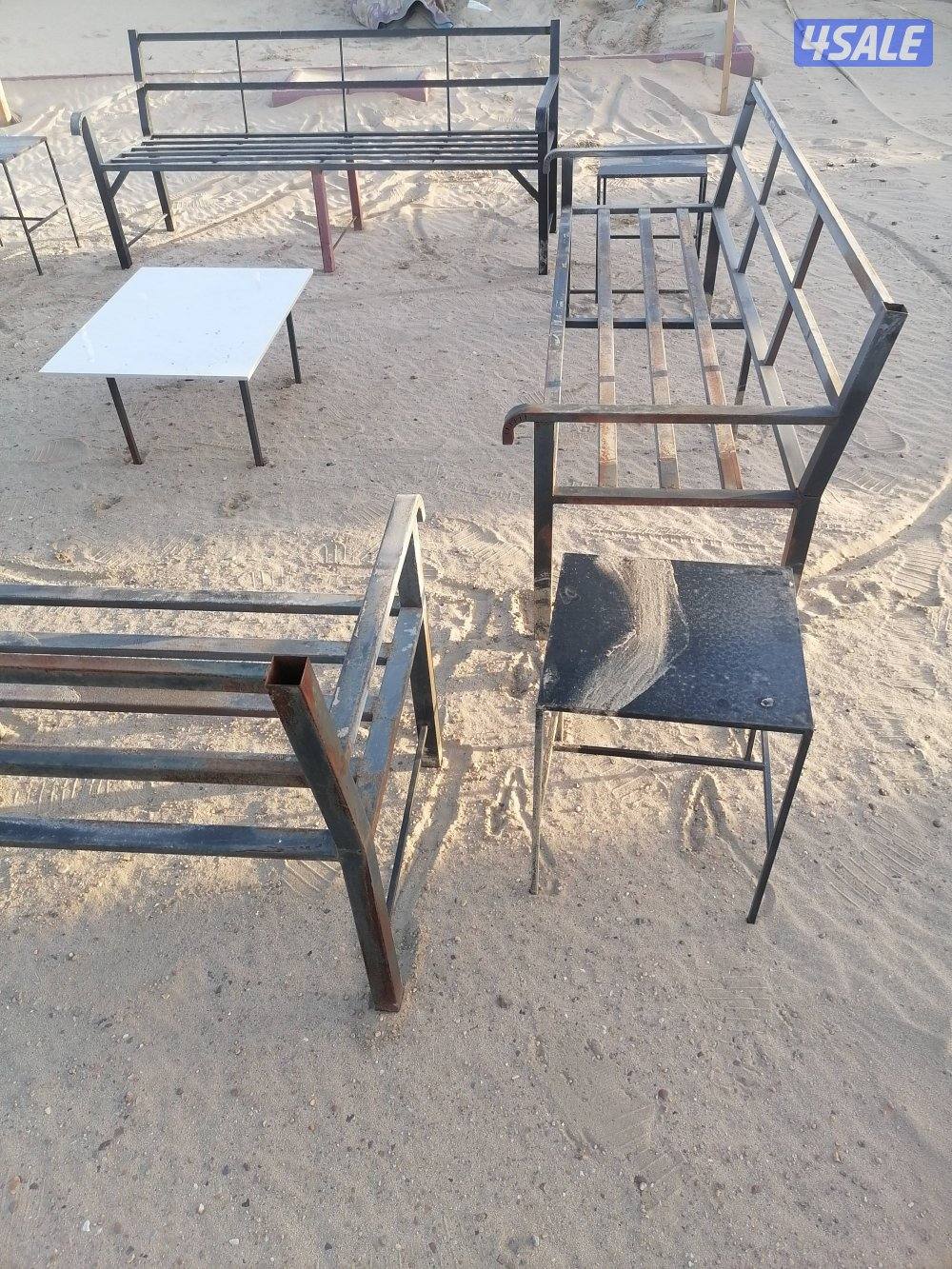 كراسي حديد مع الفرش3