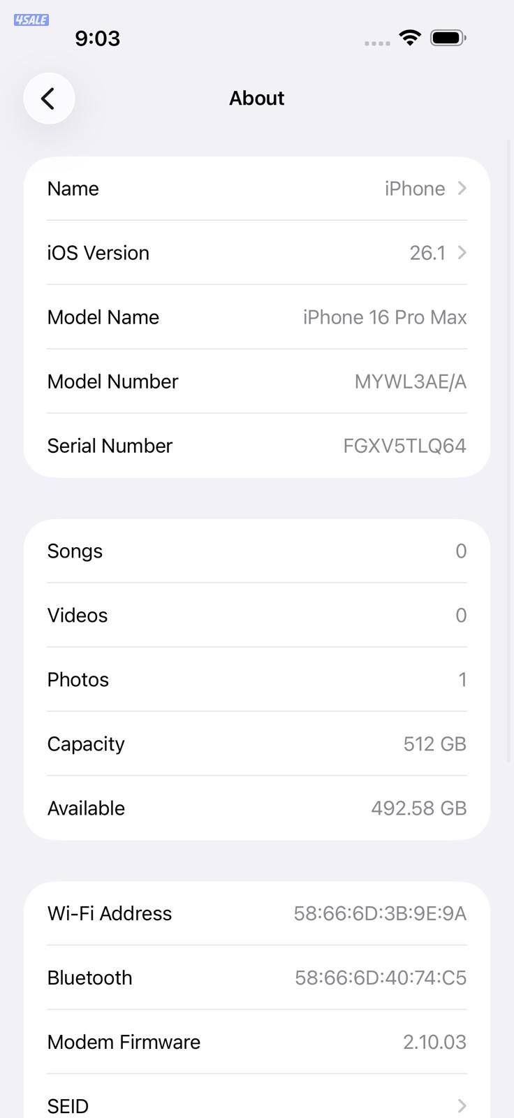 ايفون 16 برو ماكس تيتانيوم أسود iPhone 16 Pro Max 512GB Black Titanium10