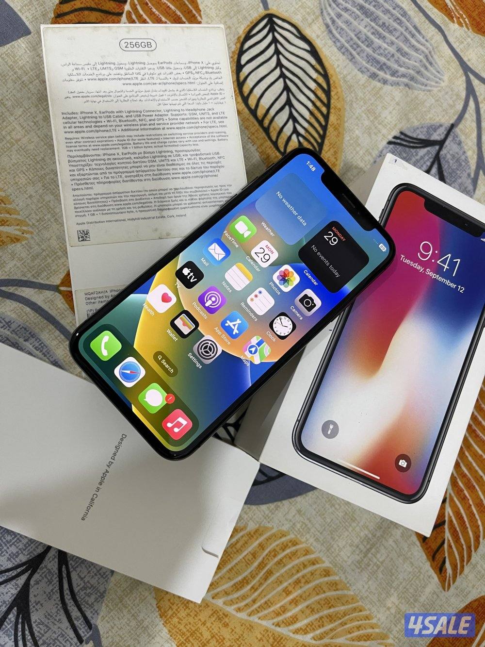 ايفون ابل الاصلي اكس X اسود 256 قيقا نظيف مو مفتوح ولا مصلح شرط كل شي0