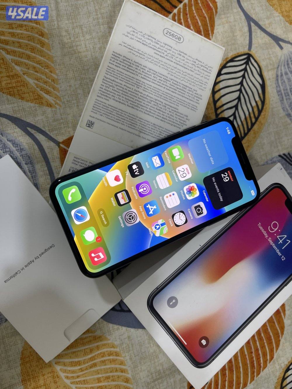 ايفون ابل الاصلي اكس X اسود 256 قيقا نظيف مو مفتوح ولا مصلح شرط كل شي5