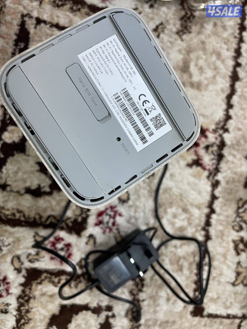 راوتر هواوي ثابت برو 4 نظيف وشغال تمام شرط 5g مع الشحن الاصلي2