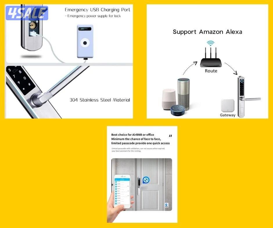 Smart Lock for Aluminium Doors with Installation2