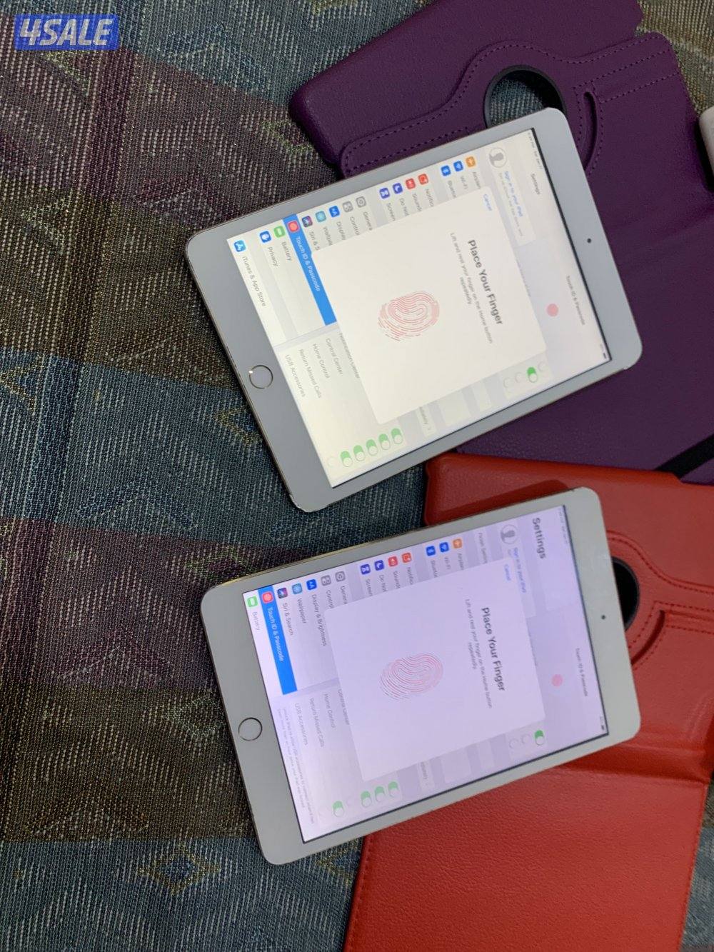 ايبادين ميني 3 الاصلي 16 قيقا عدد 2 شغالين تمام ما فيهم شي مع الاغراض4