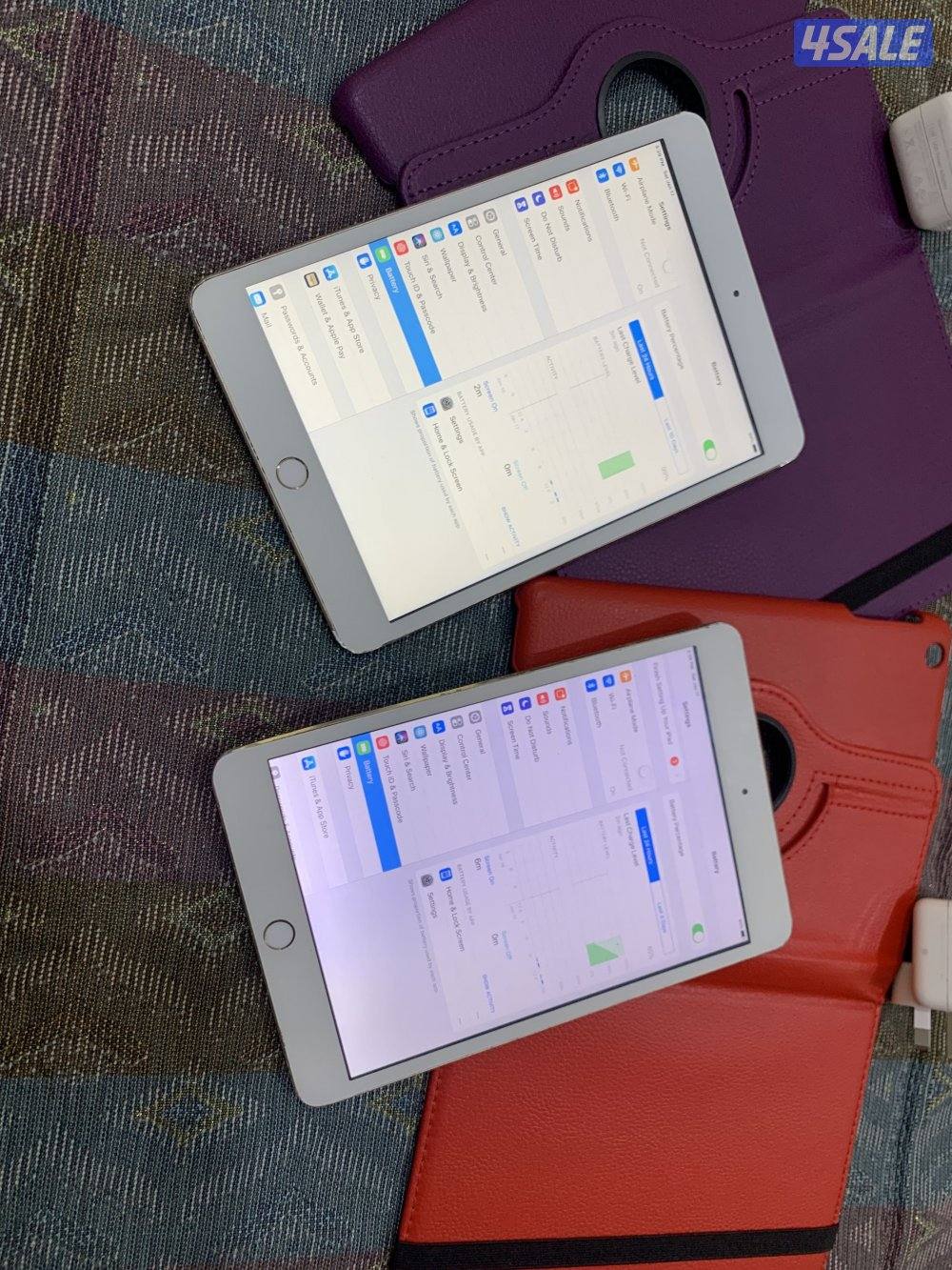 ايبادين ميني 3 الاصلي 16 قيقا عدد 2 شغالين تمام ما فيهم شي مع الاغراض6