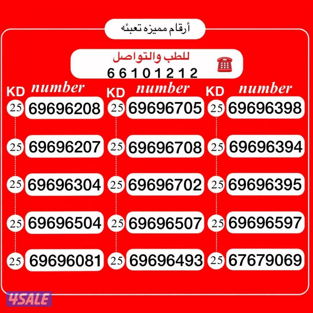 ارقام مميزه تعبئه1