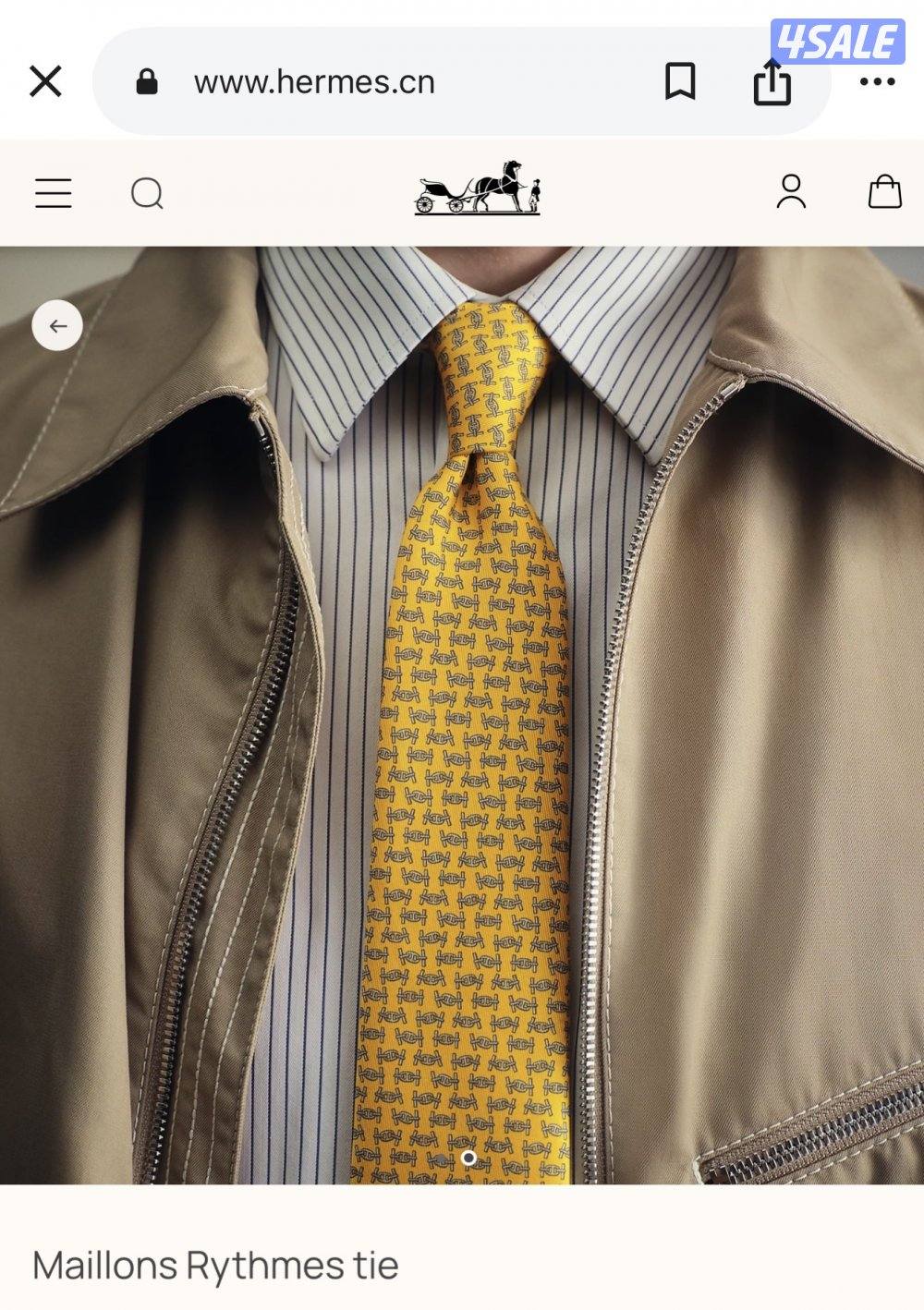 ربطة عنق ماركة Hermès الاصلية0