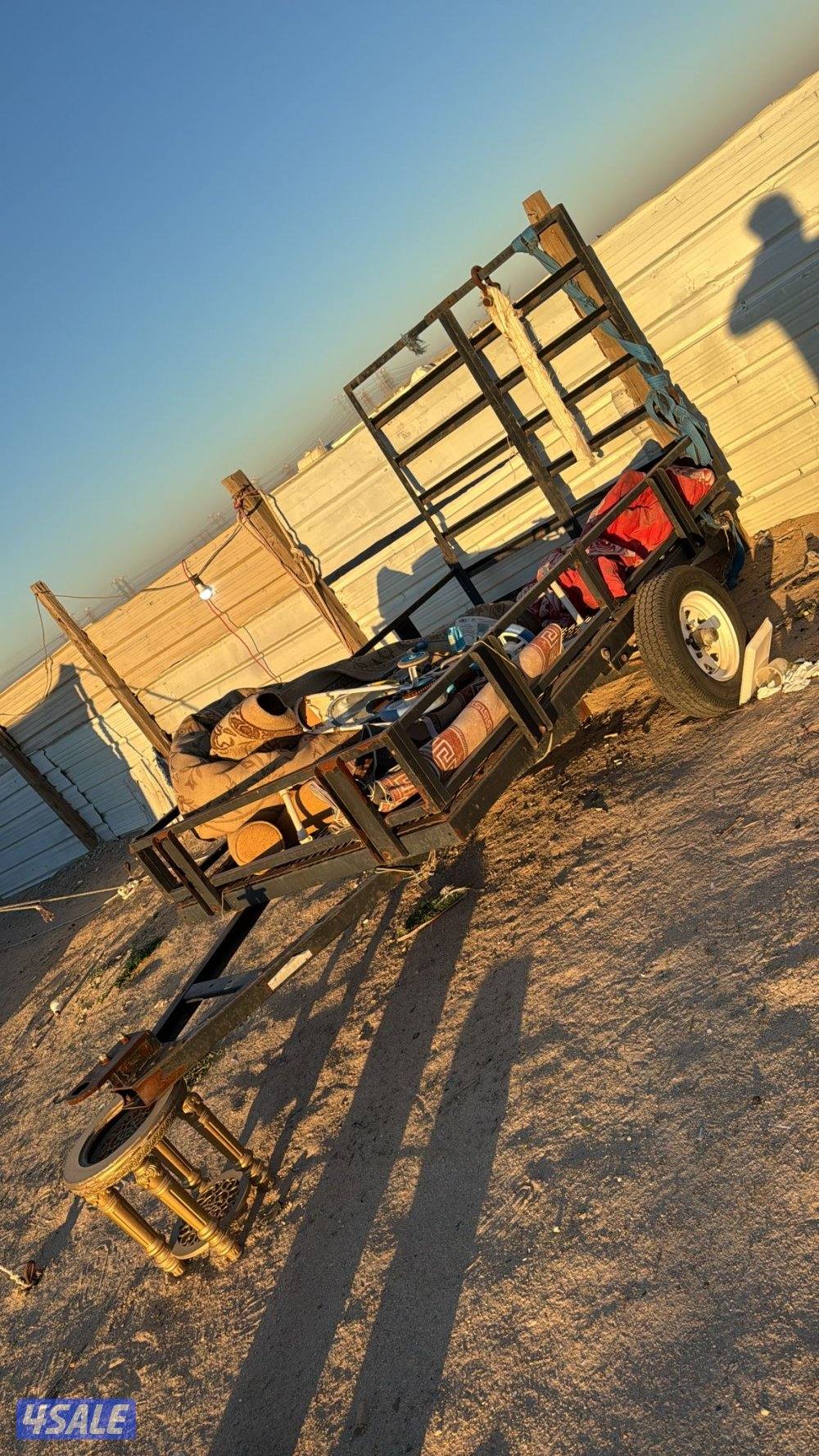 للبيع شاليه وعرزاله وعربانه اغراض مخيم كامل حمام عزكم الله وخيمتين 6/48