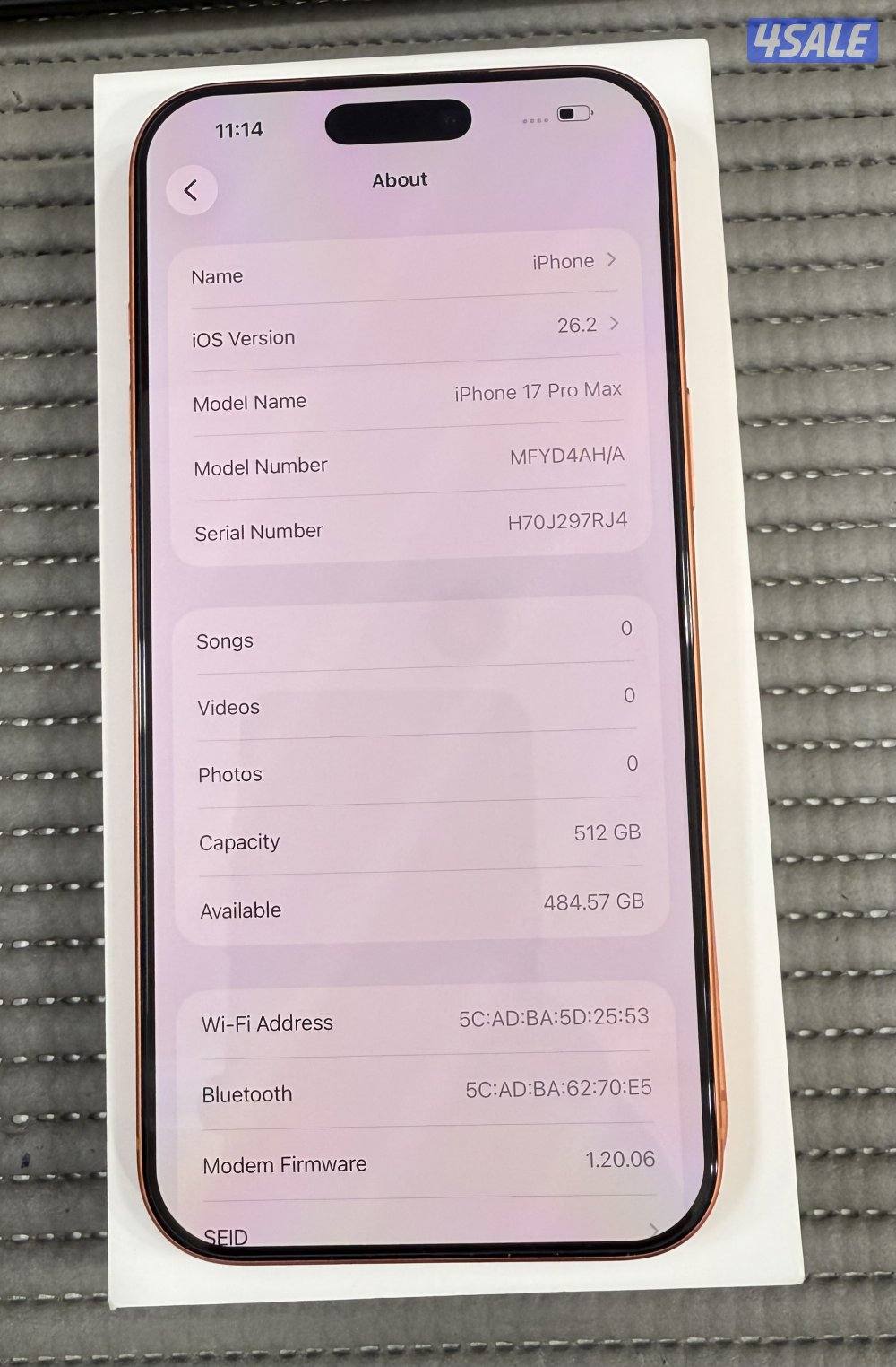 iPhone 17 Pro Max 512GB Orange Used.6