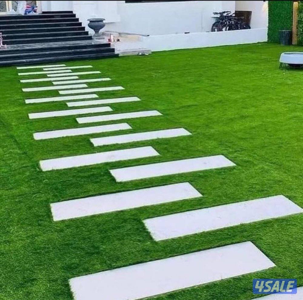 تنسيق حدائق وزارع الثيل الطبيعي وتركيب الثيل الصناعي0