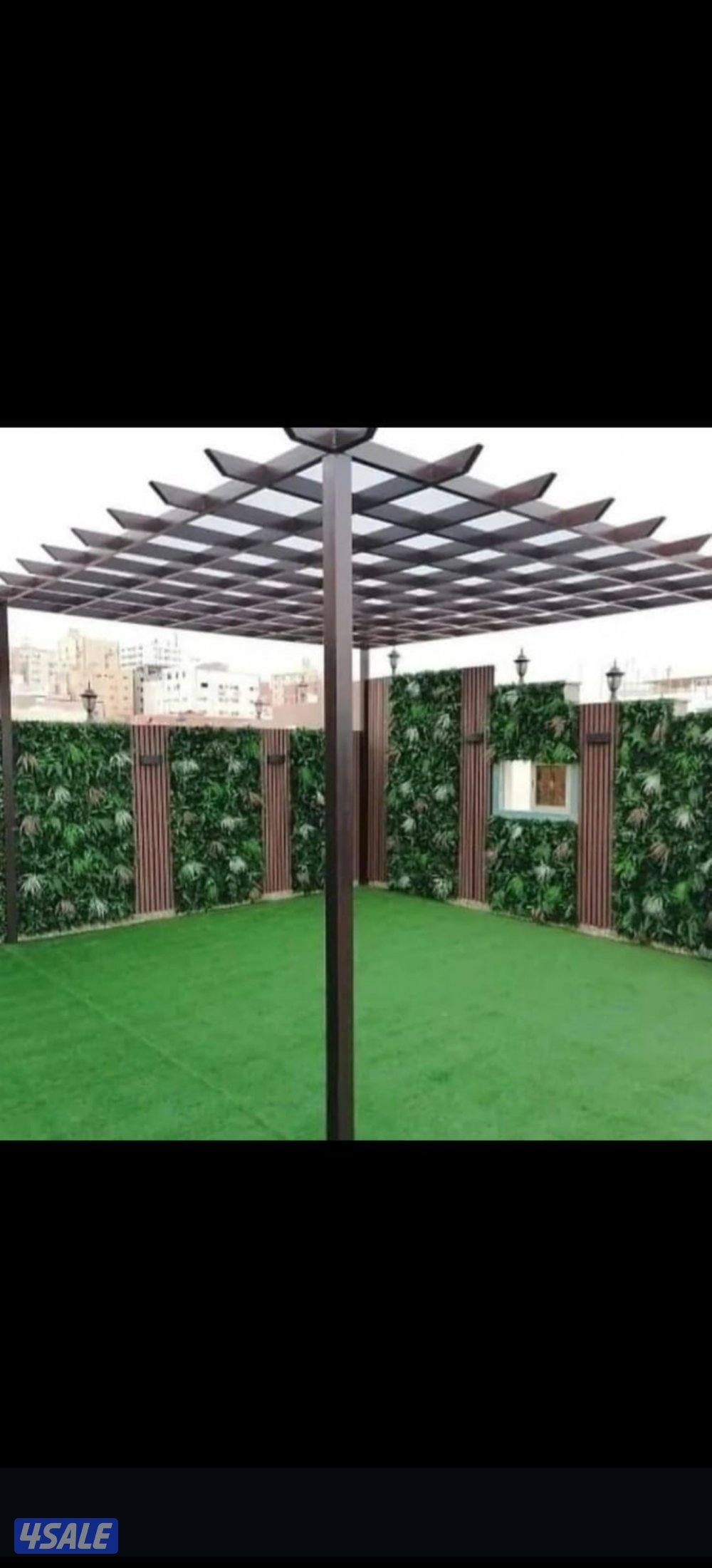 تنسيق حدائق وزارع الثيل الطبيعي وتركيب الثيل الصناعي7