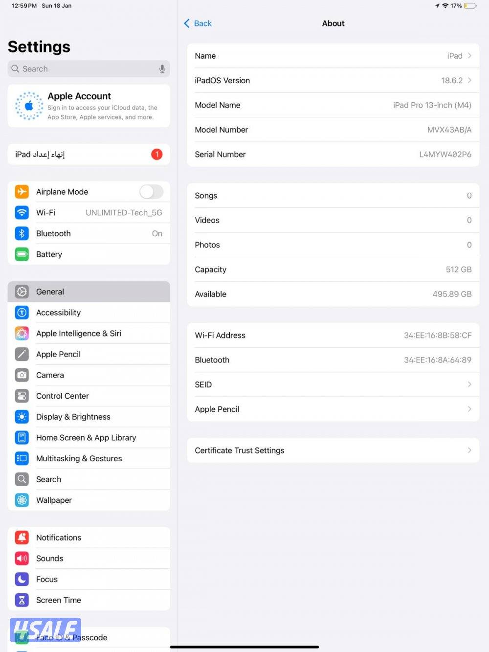 ايباد برو M4 512GB أسود Apple iPad Pro M4 512GB Space Black11