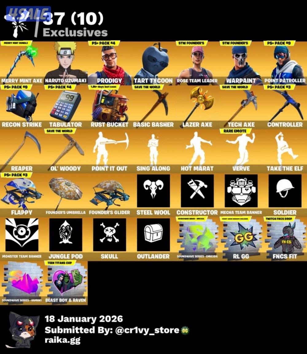 حساب فورت نايت 300+ 🔥🔥‼️‼️1