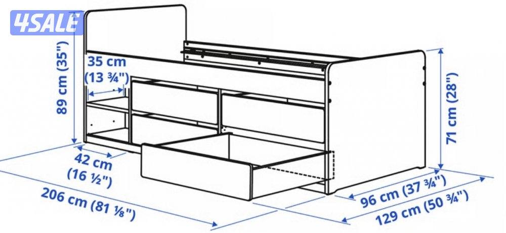 مستعمل خفيف جدا جدا -barely used- سرير  ايكيا - Ikea bed2