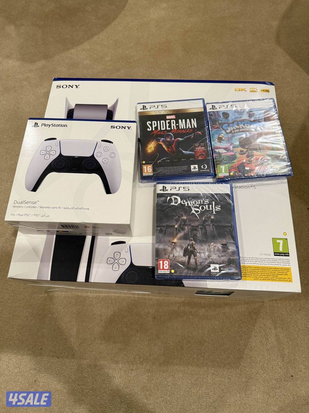 PlayStation 5 8k with extra dual sensor and 3 games1
